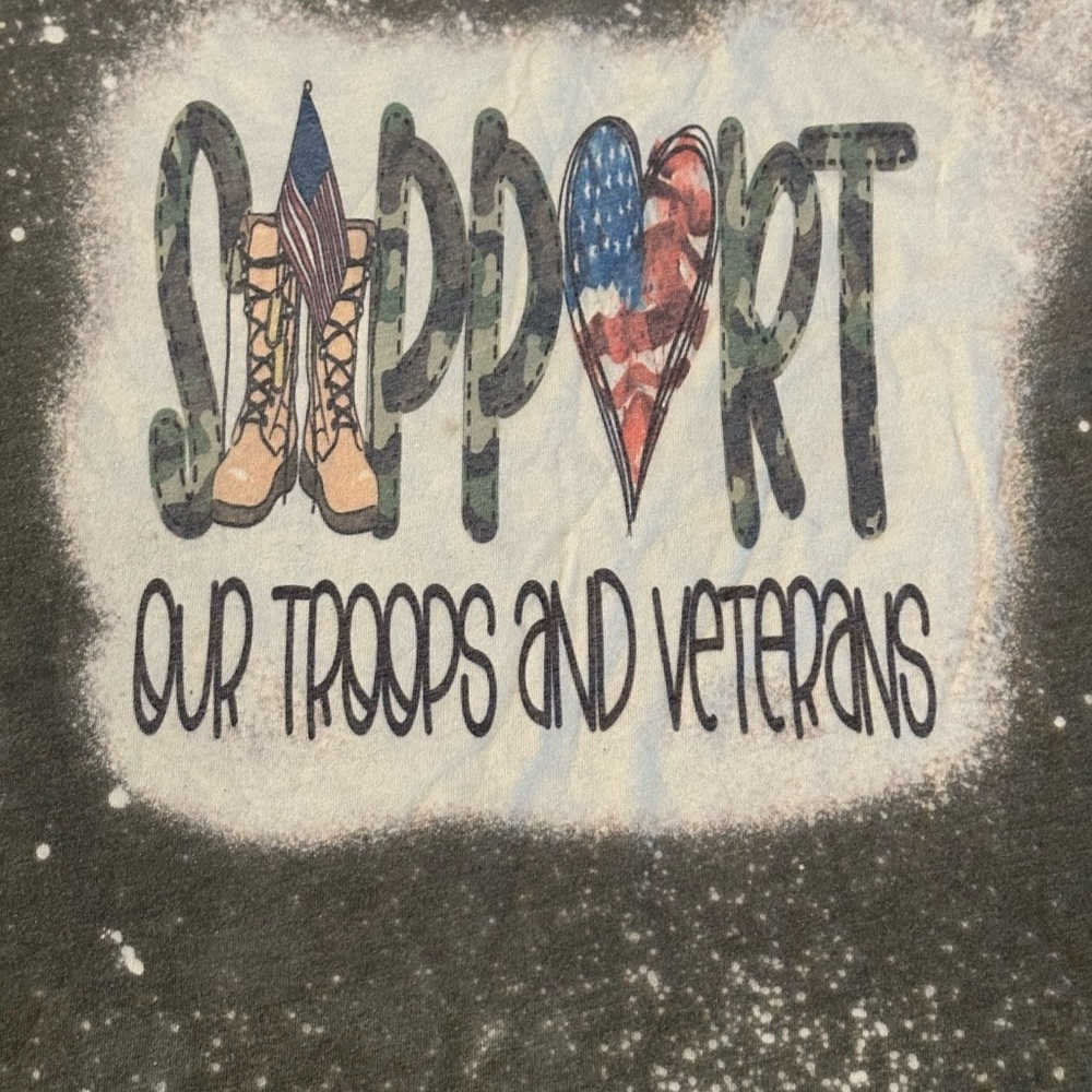 Bella Canvas Medium | Support Our Troops & Veterans Tee #350 - Picture 2 of 4